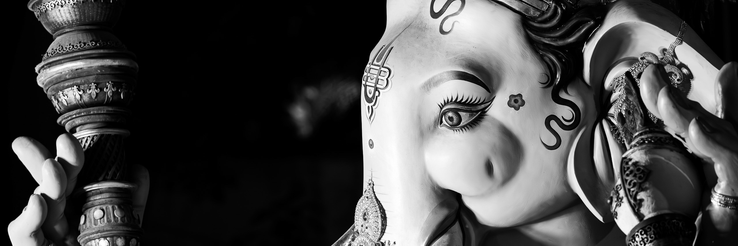 Eyes bring life to a Ganapati Murti